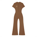 Women’s Tight Flared Leg Quarter-Zip Jumpsuit